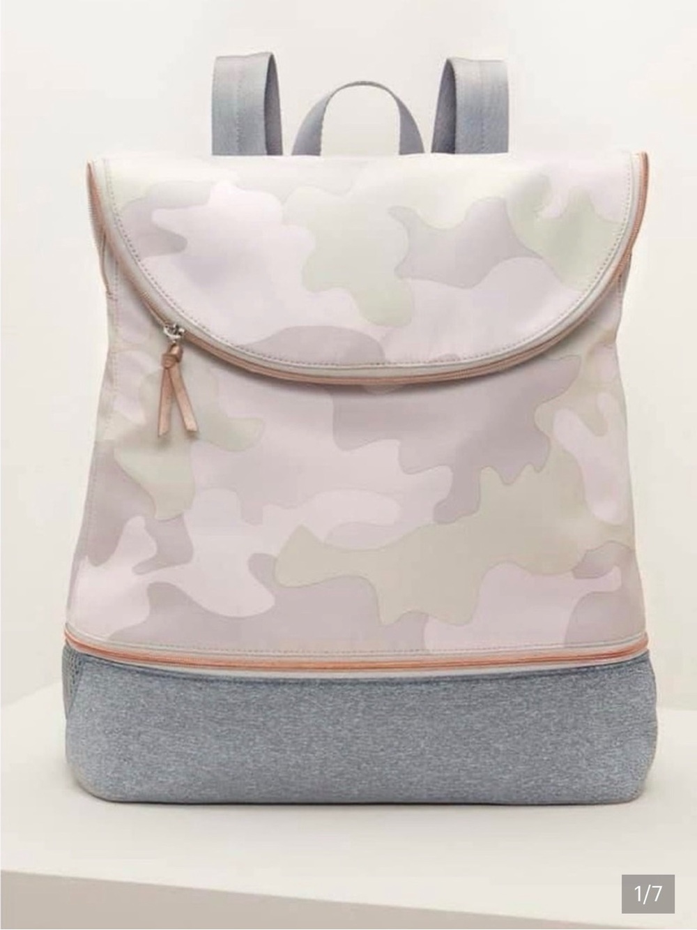 Stella & Dot Blush Camouflage Backpack with Gray Base